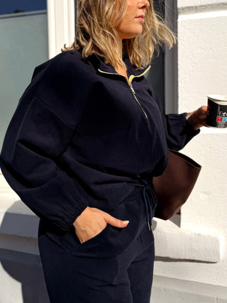 Corduroy Co-Ord Set / Dark Blue