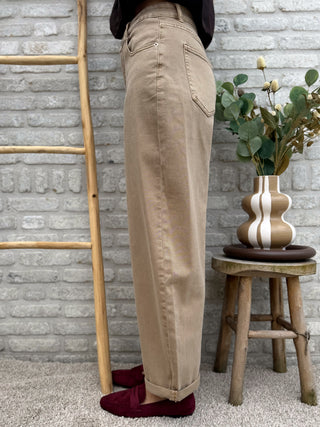 Relxad Barrel Jeans / Taupe