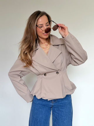 Classic Tailored Jacket / Beige