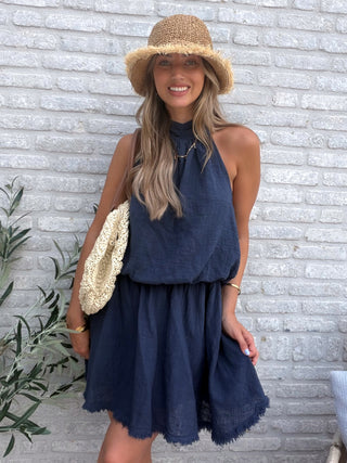 Halter Breeze Dress / Dark Blue