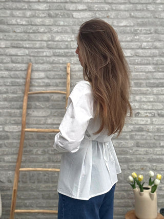 Tie-Back Classic Shirt / White