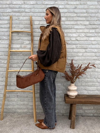 Balloon Sleeve Knit / Brown