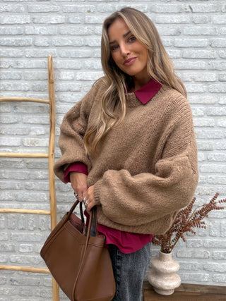 Soft Balloon Knit / Camel