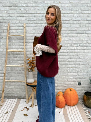 Loose Cozy Knit / Bordeaux