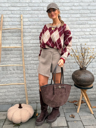 Soft Mini Skort / Taupe