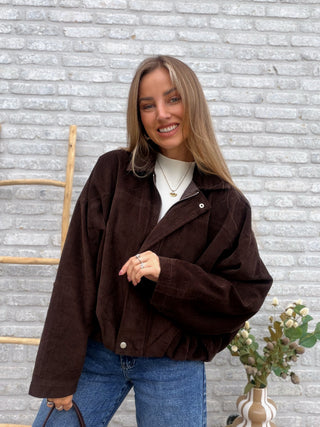 Corduroy Bomber Jacket / Brown