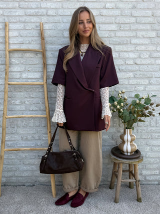 Oversized Chic Blazer / Bordeaux