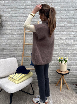 Soft Collar Gilet / Taupe