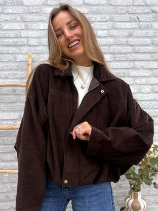 Corduroy Bomber Jacket / Brown