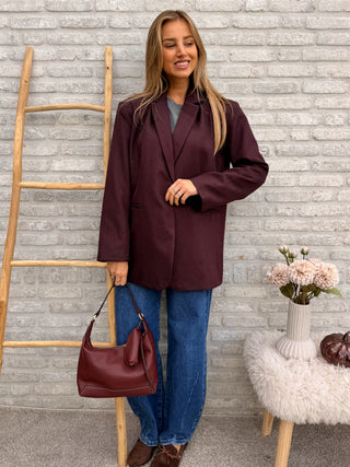 Rhinestone Blazer / Bordeaux