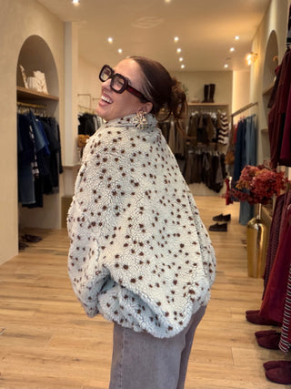 Oversized Teddy Jacket / Bambi-Beige