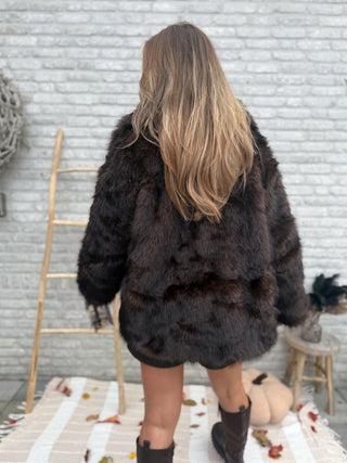 Faux Fur Coat / Deep Chocolate
