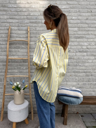 Stripe Button Shirt / Yellow