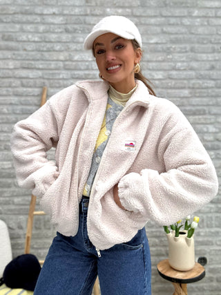 Teddy Zip Bomber / Beige