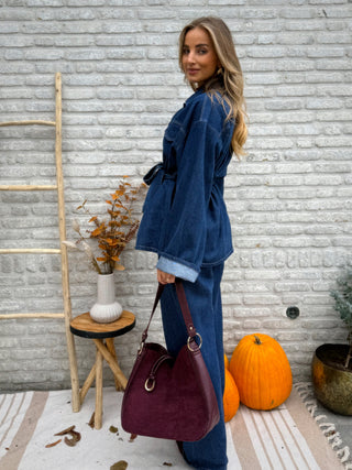 Denim Belted Statement Set