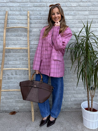 Oversized Statement Blazer / Rose