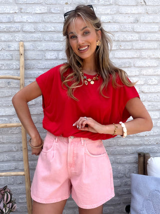 Puffy Basic Tee / Red