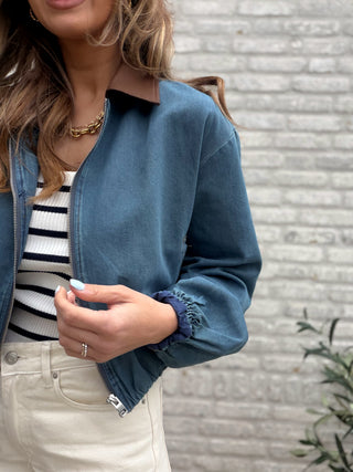 Denim Mid Season Jacket / Blue