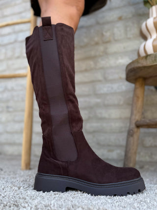 Platform Suède Boots / Brown