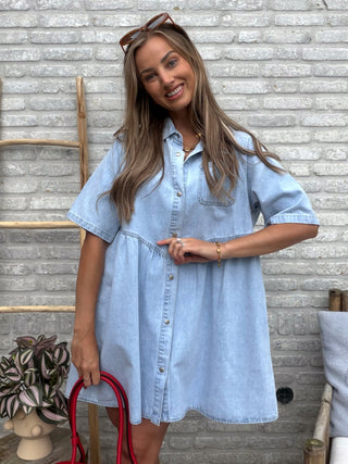 Sunset Denim Dress / Blue