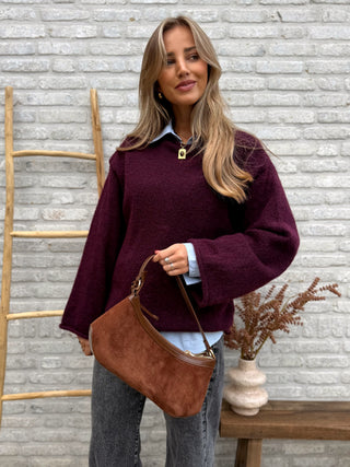 Wide Sleeve Knit / Burgundy
