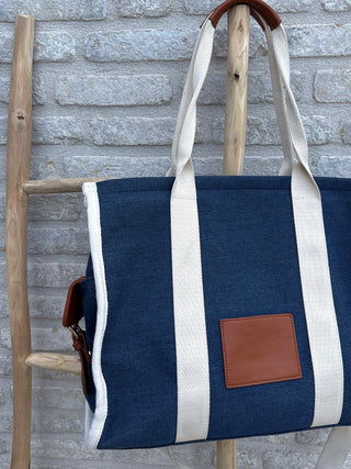 Navy Nomad Bag / Blue-Camel