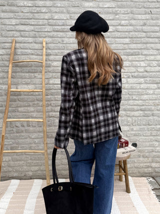 Parisian Plaid Blazer / Black