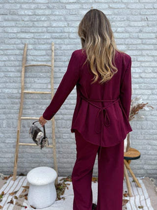 Tailored Power Suit / Burgundy