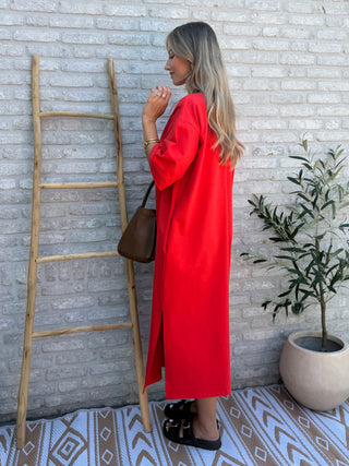 Essential T-Shirt Dress / Red