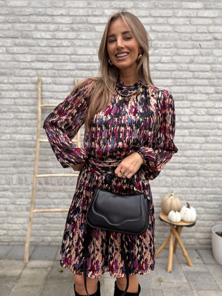 Roselle Pleated Dress / Multi