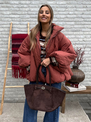 Oversized Puffer Jacket / Terracotta