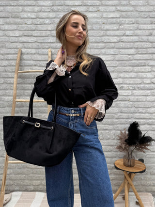 Basic Oversized Shirt / Black