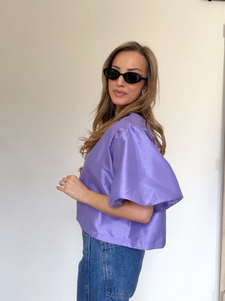 Puff Sleeve Top / Lila