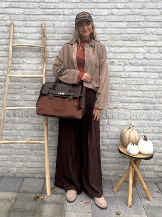 Suede Bomber Jacket / Taupe