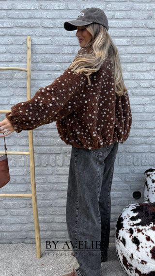 Oversized Teddy Jacket / Bambi Brown