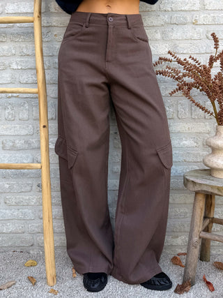 Loose Cargo Pants / Brown