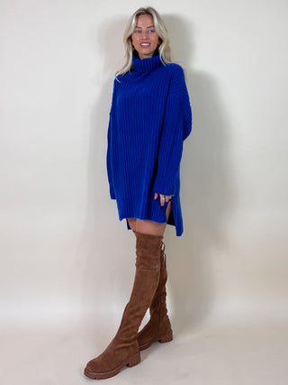 Sweaterdress Split / Cobalt Blue