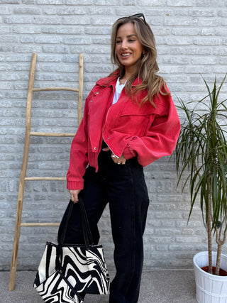 Denim Signature Jacket / Red