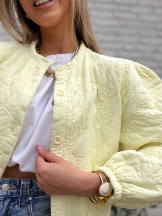 Soft Bomber Jacket / Lemon Yellow