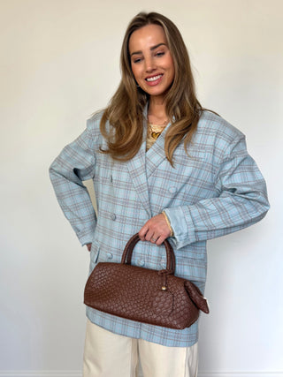 Oversized Statement Blazer / Light Blue