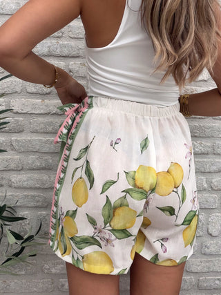 Bohemian Bloom Skort / White-Yellow