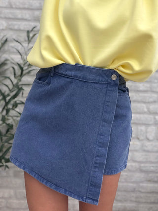 Denim Basic Skort / Blue