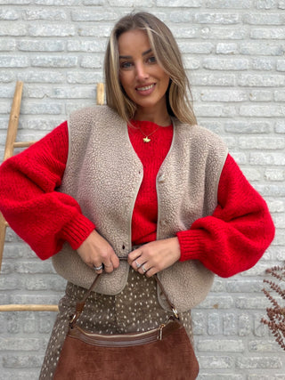 Soft Balloon Knit / Red