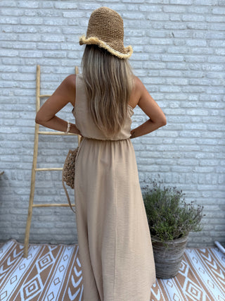 One Shoulder Dress / Camel