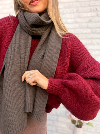 Knit Scarf / Brown