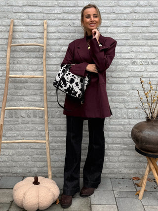 Oversized Chic Longsleeve Blazer / Burgundy