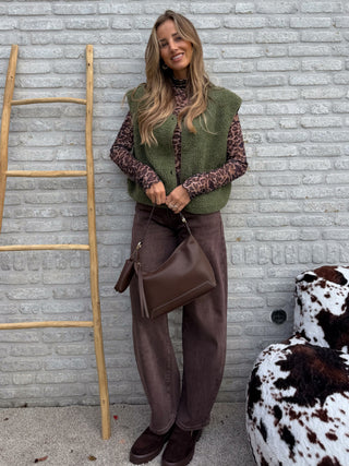Pocket Teddy Gilet / Khaki