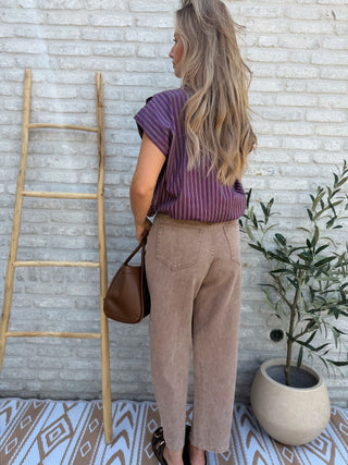 Vintage Wash Jeans / Taupe