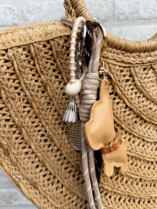 Lucky Dog Bag Charm / Beige
