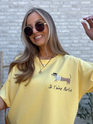 Je T'aime Paris Tee / Yellow